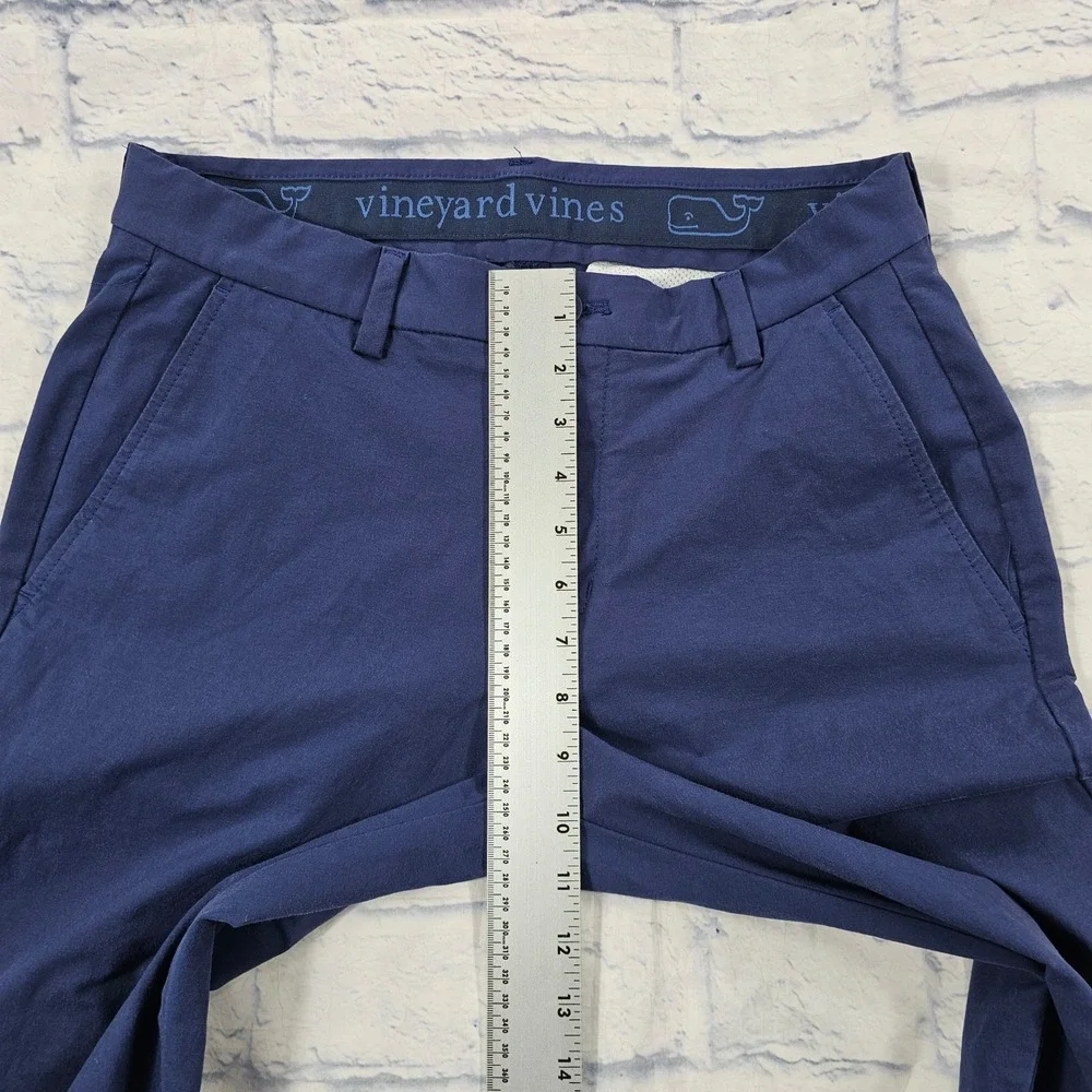 Vineyard Vines Performance Pants Men 30x32 Navy Blue Stretch Chino Golf Trousers